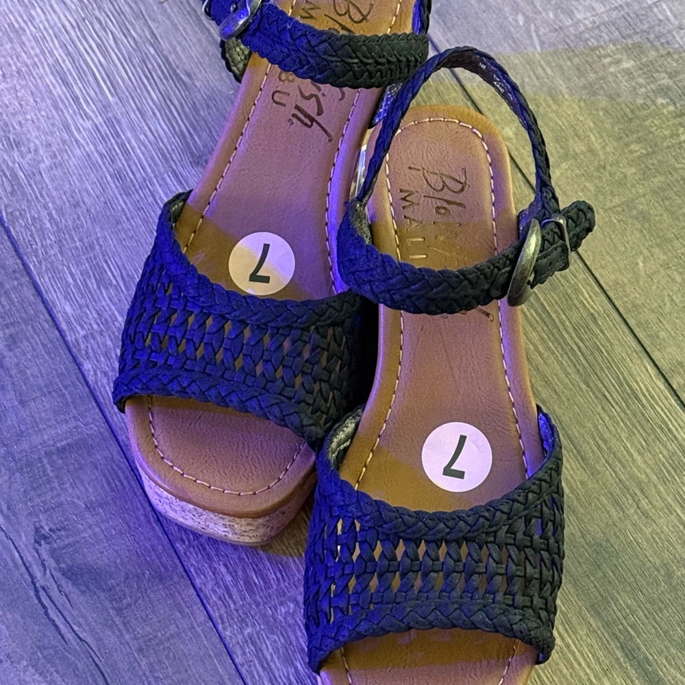 Blowfish Black Woven Sandals